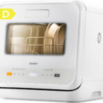 COMFEE’ Mini Table Top Dishwasher – 6+3 Programs, Steam Wash, Baby Care & Fruit Wash, Portable, No Plumbing