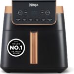 Ninja Air Fryer MAX PRO AF180UKCP – 6.2L Large Single Drawer Air Fryer, No Oil Cooking, Roast, Bake & Air Fry, Family Size, Black & Copper