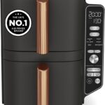 Ninja Double Stack XL Air Fryer SL400UKCP – Vertical Dual Drawer Air Fryer, 9.5L Capacity, 4 Cooking Levels, 6 Functions, Space-Saving Design, Black & Copper